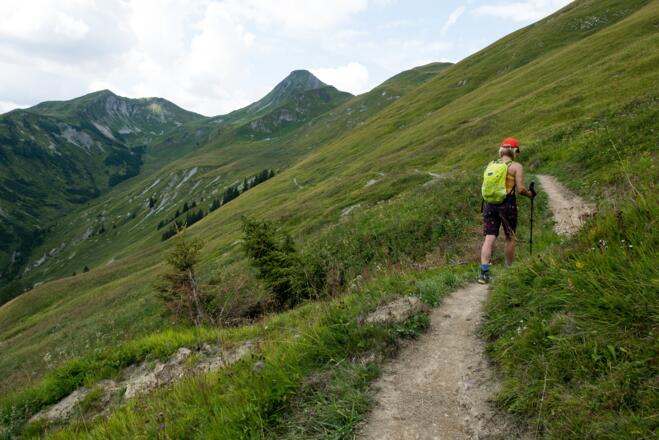 Rückweg vom Bernhardseck zur Bergstation Jöchlspitze