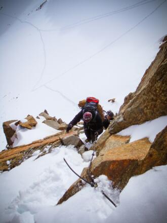 Kletterie am Einstieg