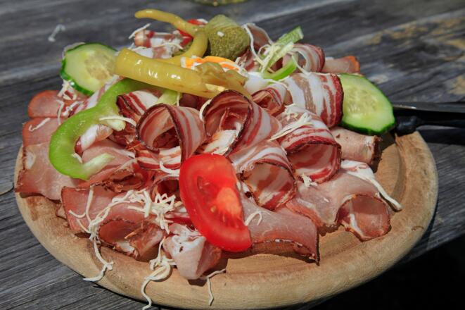 Auch nicht schlecht: Brettljause auf der Landawirseehütte