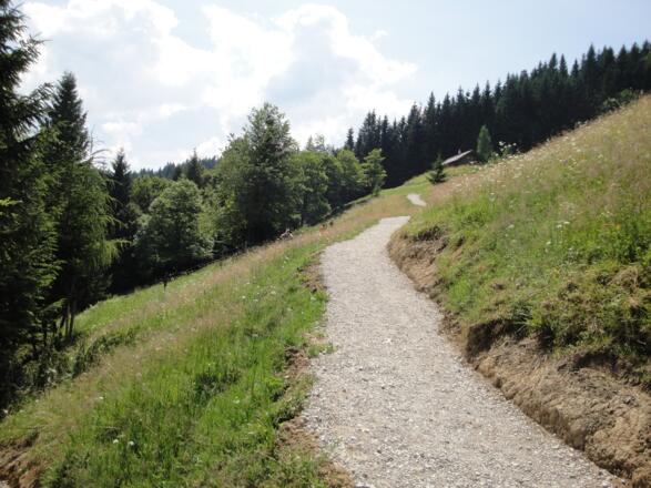 Ein neuer Weg führt die letzten Meter zum Gasthof empor