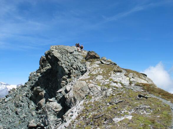 Beim Abstieg vom Gipfel