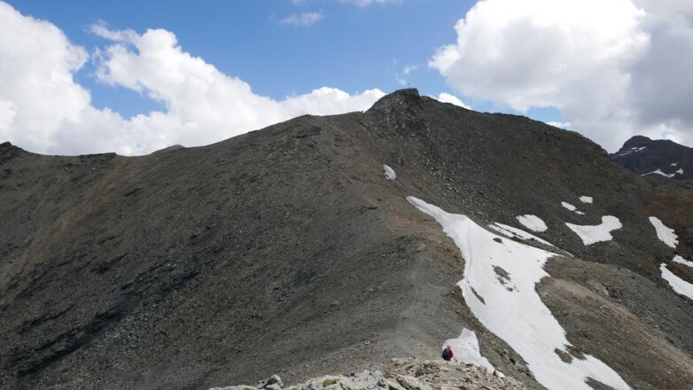 Der letzte Hang zum Gipfel des Grenzeckkopfs