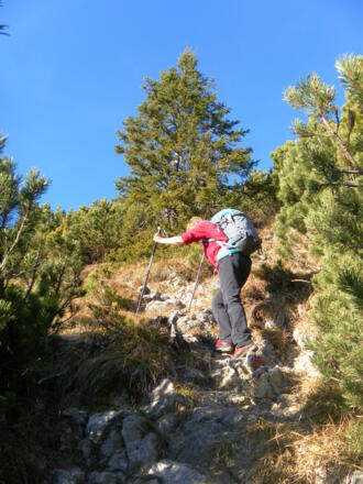 Schrofenanstieg zum Thalerjoch