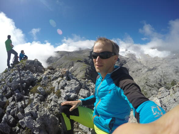 Gipfelselfi Stefan Stadler auf dem Taubenkogel