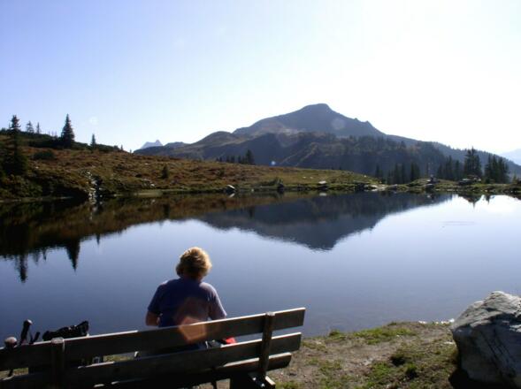 Kreuzjöchlsee 1686m mit Brechhorn