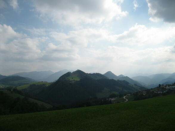 Blick ins Oberösterreichische vom Bischofberg