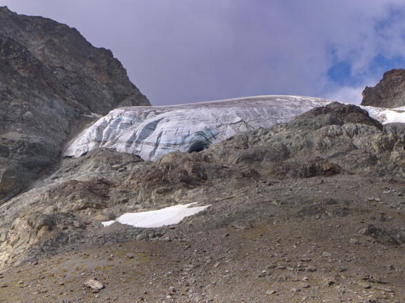 Am Futschölpass, Blick auf den Futschöl-Ferner