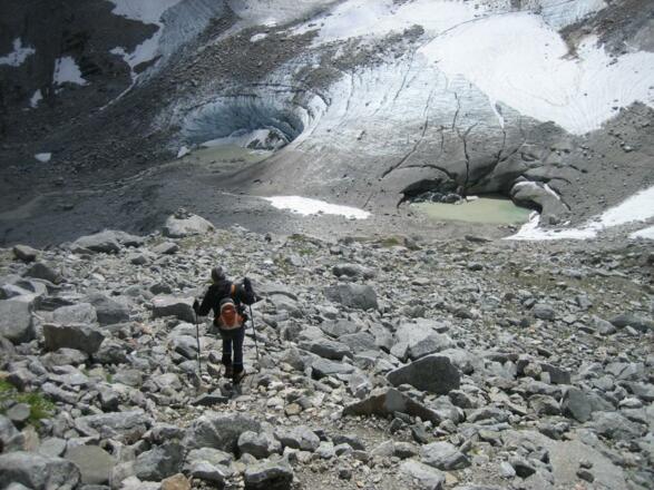 Abstieg zum Gletschertor
