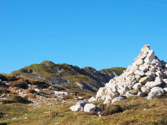 Am Plateau, Steinmanndl 2195m mit Rötelstein