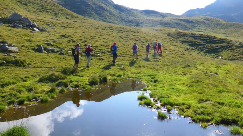 Beim Aufstieg oberhalb der Jesacher Alm