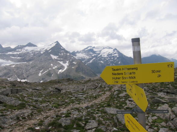 Blick zu Sonnblick und Hocharn von der Fragranter Scharte (23.07.2017)
