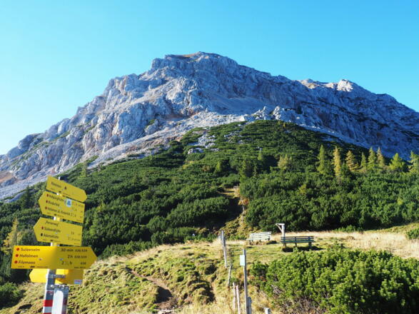 Sattel Sulzenhals 1827m mit Rötelsteinanstieg