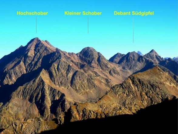 Blick zur Tour vom Vortag