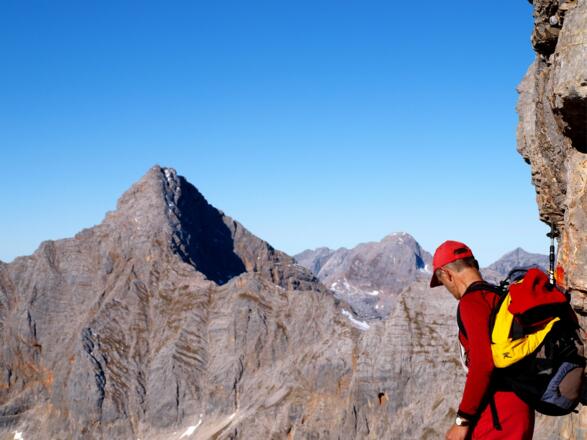 Schonfeldspitze nach dem Einstieg 2215 m