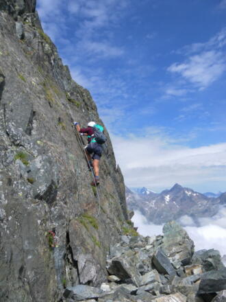 Schlüsselstelle: glatte Wand