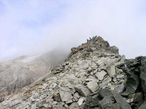 Bergsteiger am SO-Grat