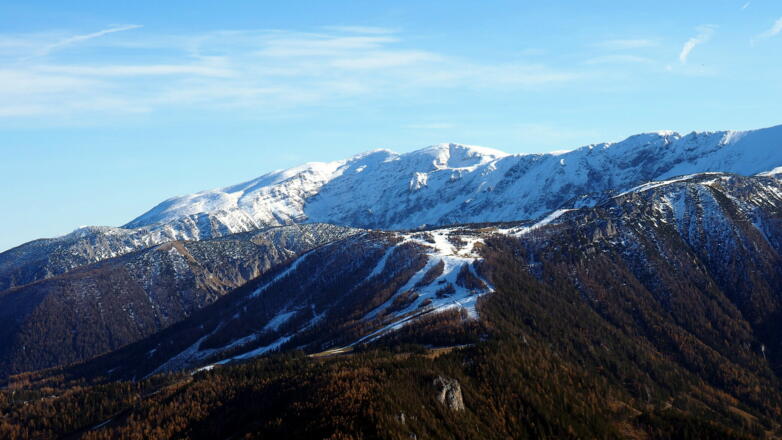 Blick ü. Schigebiet Höss zum Warscheneck