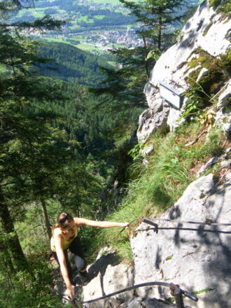 seilgesichert zum Ausstieg