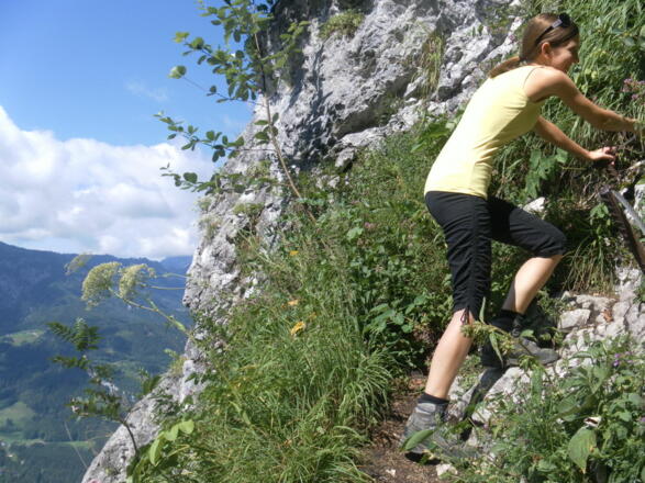kurze Kletterpassage