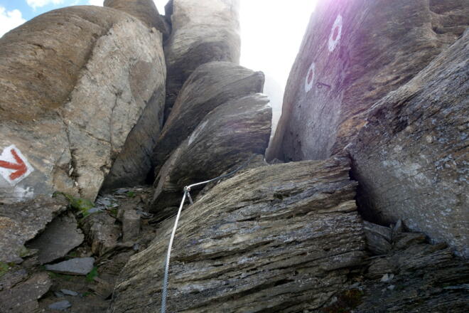 Hier wirds eng, Klettersteig Kleiner Tenn
