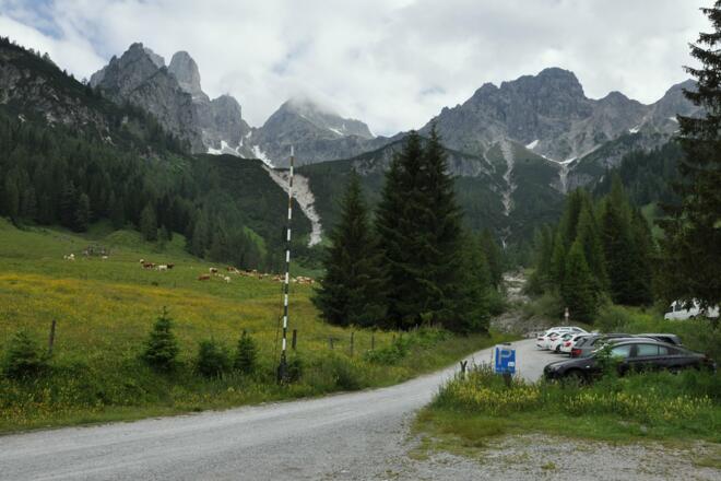 Parkplatz bei der Unterhofalm