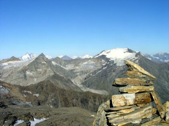 Sonnblick und Hocharn vom Schareck