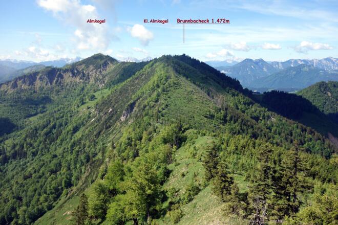 Brunnbacheck 1472m,  vom Kl. Almkogel etwas verdeckt