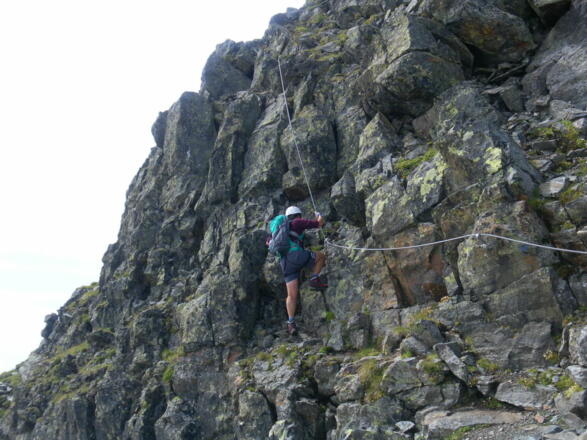 Steilaufschwung im Ostgrat