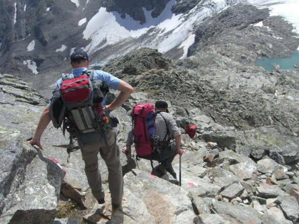 Im Blockwerk am Ostgrat