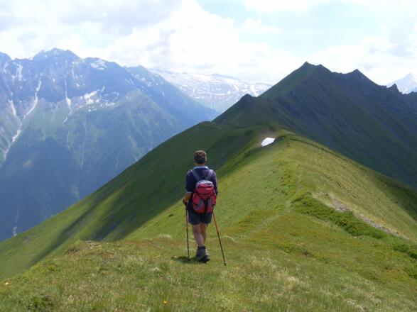 Südrücken zur Weichelbachhöhe hinunter