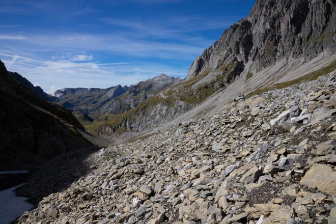 Der Rückweg bietet ein großes Panorama. 