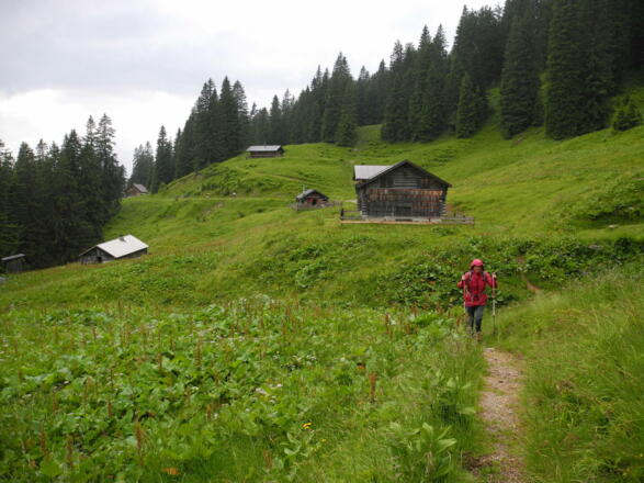 Die Almhütten auf der Hinteralm