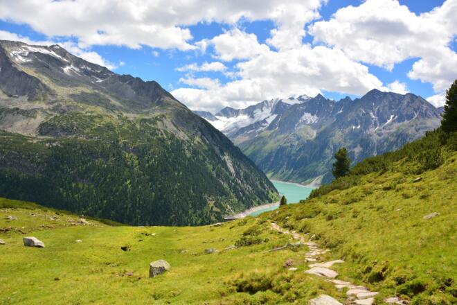 Blick auf den Schlegeisspeicher