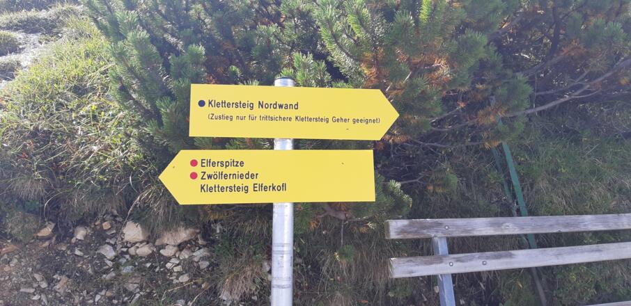 Der Nordwand-Klettersteig ist schwerer