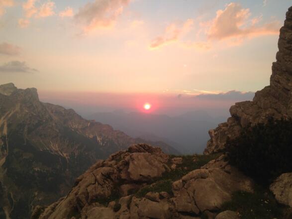 Sonnenuntergang bei der Welser Hütte