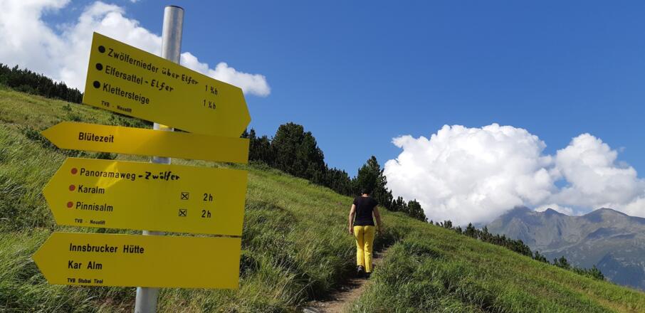 Einfach zu finden - Den Wegweisern folgen