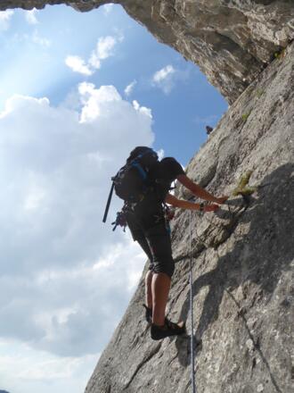 Herrliche Platten in der 2.Seillänge (und auch 3.Seillänge)