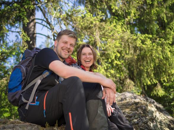 Wanderpause auf dem FrankenwaldSteig