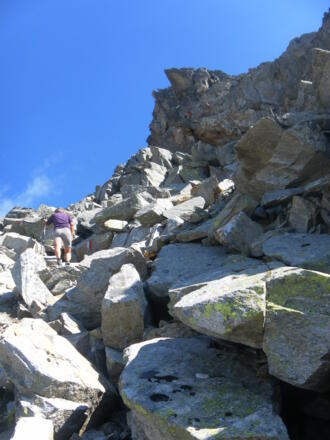 steiles Blockgelände