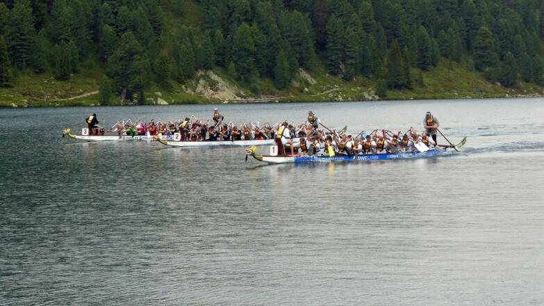 Das höchstgelegene Drachenbootrennen Europas auf dem Obersee