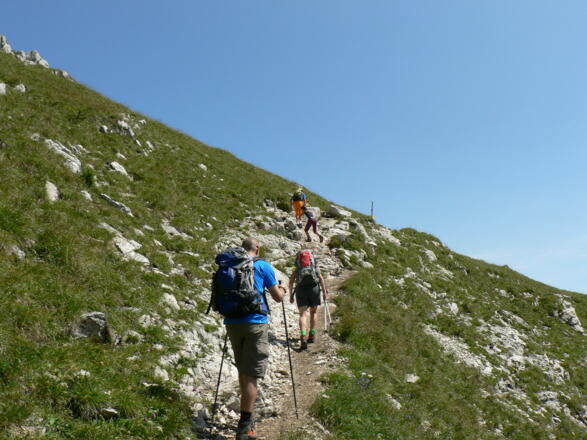 Kurz vor dem Roten-Wand-Sattel