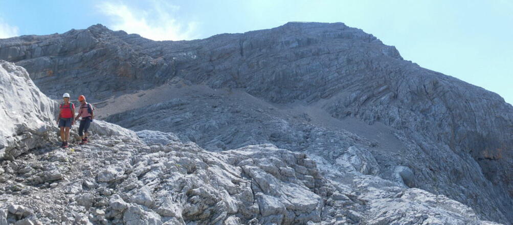 Selbhorn Westwand mit Abstiegsband aus der Luegscharte