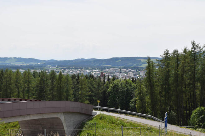 Aussicht nach Freistadt mit der Altstadt