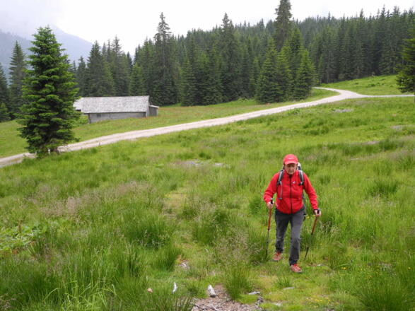 Bei der Wurzerhütte erreicht man das Almgelände der Hinteralm.