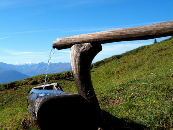 Quelle bei der Solenalm 1644m am Abstieg