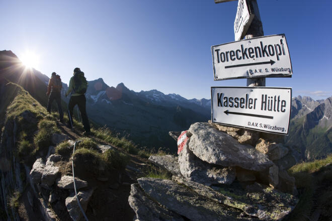 Edelhütte und Kasseler Hütte verbindet der Siebenschneidenweg