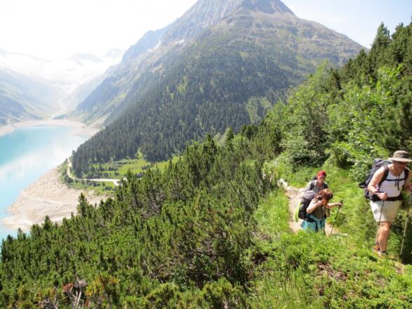 Im Aufstieg zur Olpererhütte