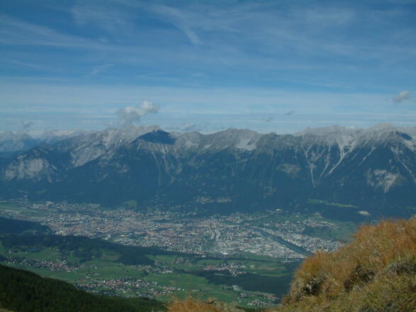 hoch über dem Inntal, Blick auf Innsbruck