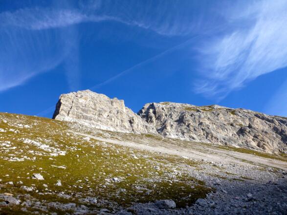 Blick auf die Mannlscharte und das Gleirschtaler Brandjoch