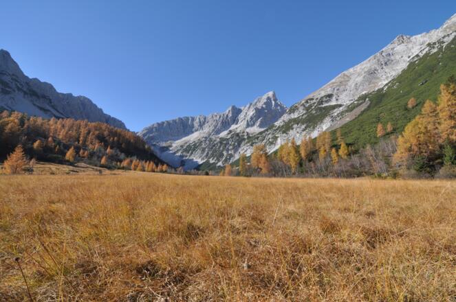 Der Issanger im Herbstkleid